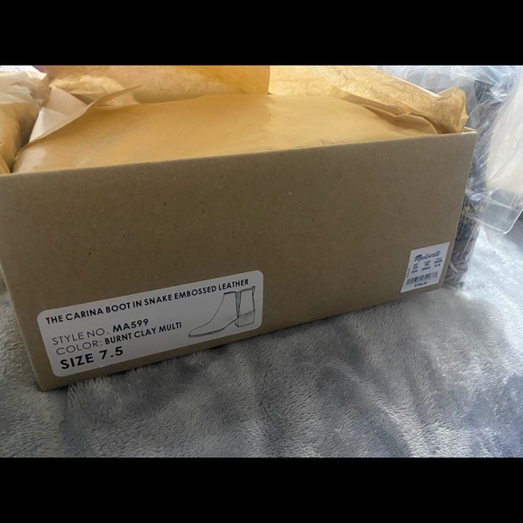 NEW Madewell The Carina Boot Snake Embossed MA599 SZ 7.5 - Picture 7 of 9